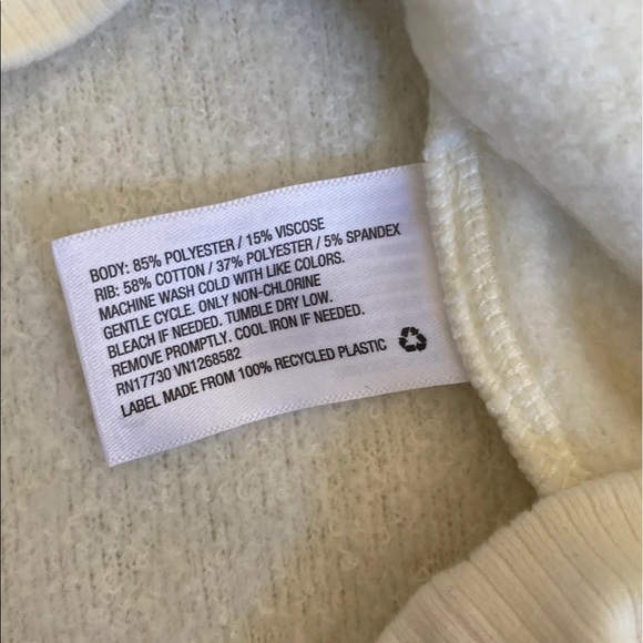 Ava & Viv Crewneck Pullover Sweater Cream 1X - Picture 7 of 7